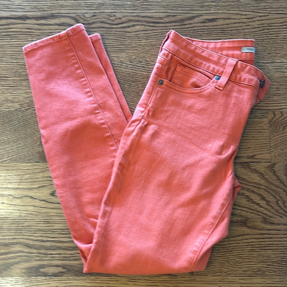 Vince women’s burnt orange denim capri pants size 28